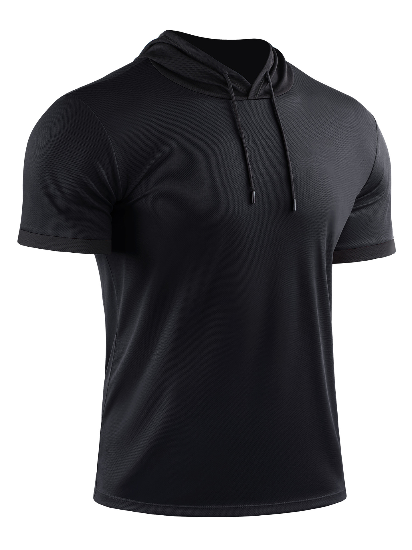 2025 ropa deportiva con capucha de verano, correr, montañismo, color a juego, camiseta de fitness, top de entrenamiento de manga corta cómodo y de secado rápido image 5