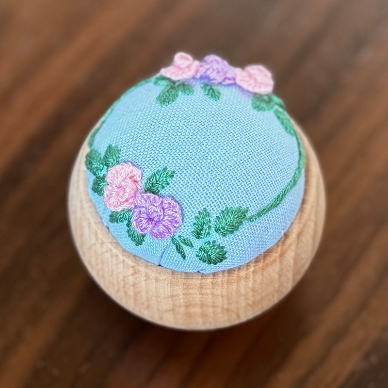 Paquete de material de bricolaje de bordado, bordado de espinas, práctica para principiantes, bolso de mano, juego de regalo, flor de bordado Lu, caja de inserción de aguja de autobordado tridimensional