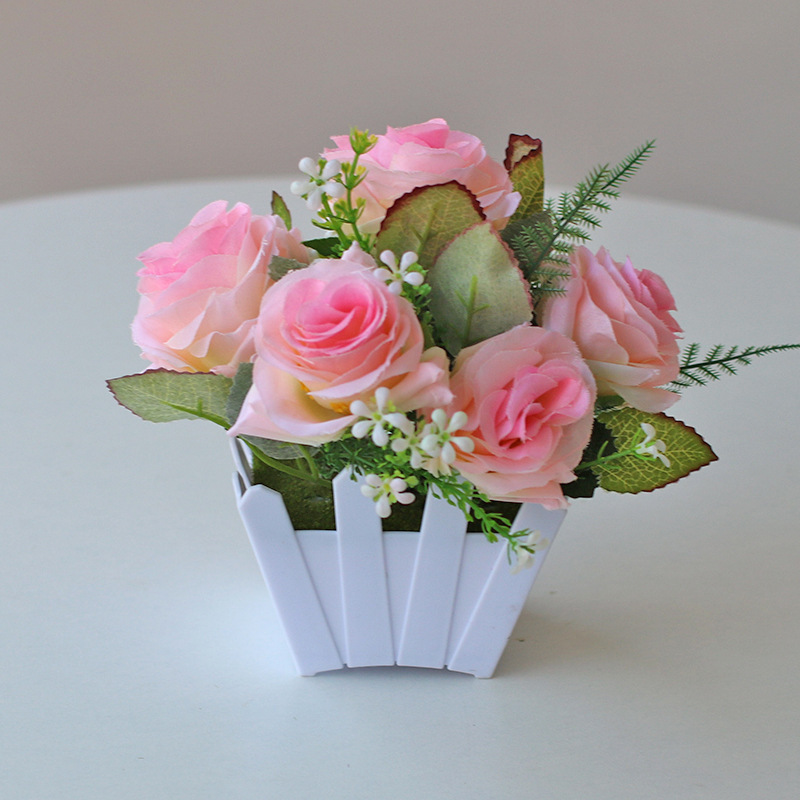 Planta artificial bonsai eucalipto Lysiana flor artificial planta verde Planta artificial decoración del hogar Fuente de la fábrica