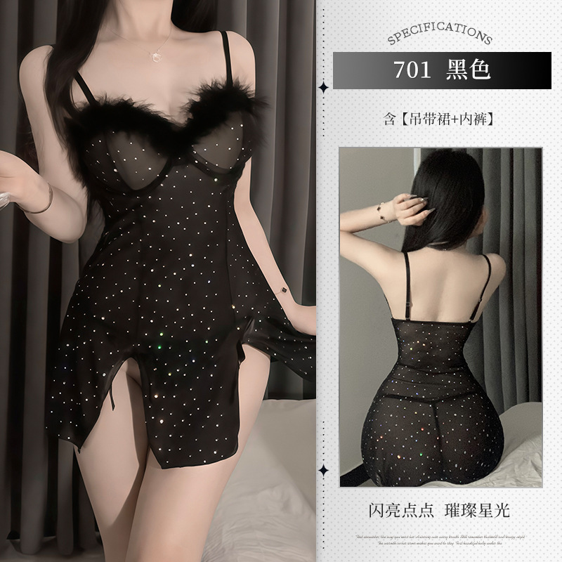 블랙(슬립스커트+팬츠)