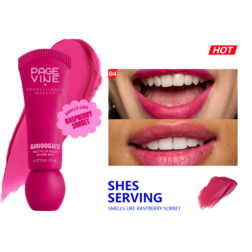 Patrón transfronterizo PAGE VINE lipstick helado textura velvet niebla mate color humectante maquillaje lipstick