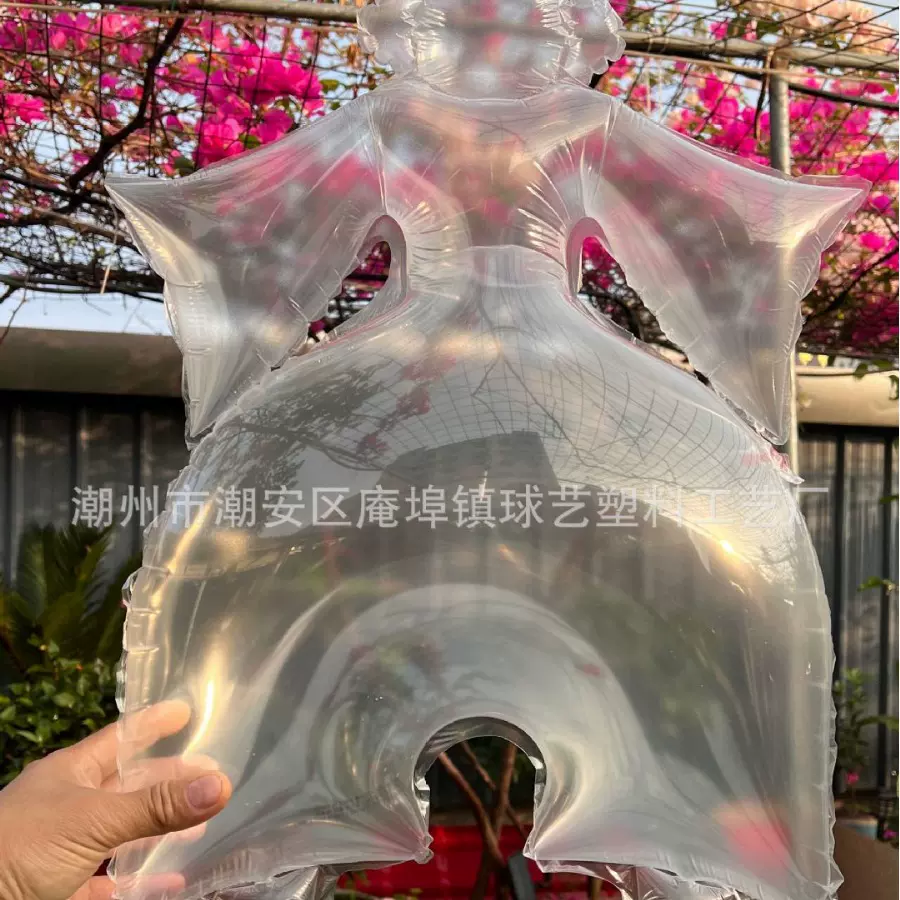 外贸定制扑像卡通造型透明材料气球球艺专业生产铝膜广告印刷logo