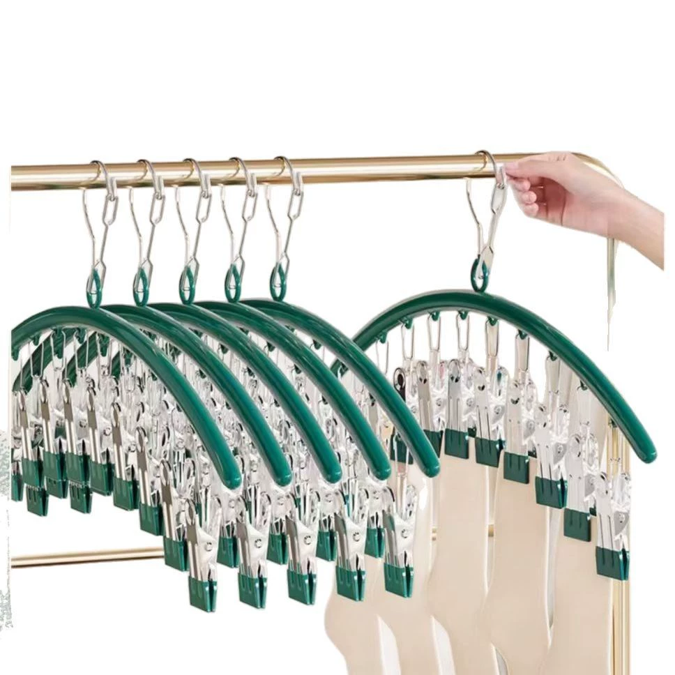 Мультизажим Нержавеющая сталь носки Сушилка носки держатель ветрозащитный держатель носки Многофункциональное нижнее белье носки артефакт