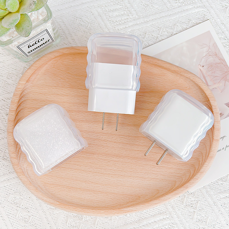 Aplicable a Apple 20W cargador de cubierta 18W onda cargador de cubierta transparente material TPU