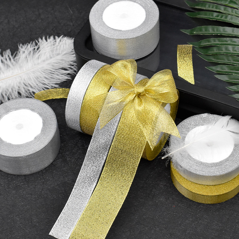 Gold and Silver Icicles Baked Cake Gift Box Handmade Packaging Material Gift Paper Box Festival Ribbon Decoration Ribbon