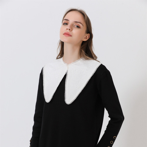 Lace shawl women's cape summer white multi-functional sunscreen with skirt bow tie fake collar