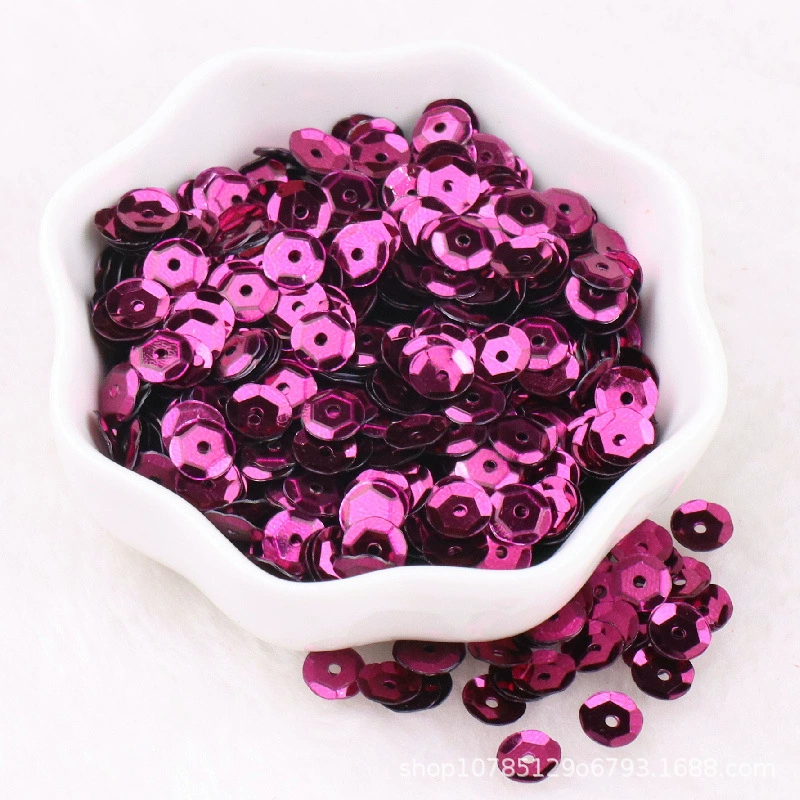 6mm серебристый с ажурной подошвой sequins, ярко светящийся лазерный круглый вогнутый планшет DIY пошив одежды вспомогательные материалы аксессуары