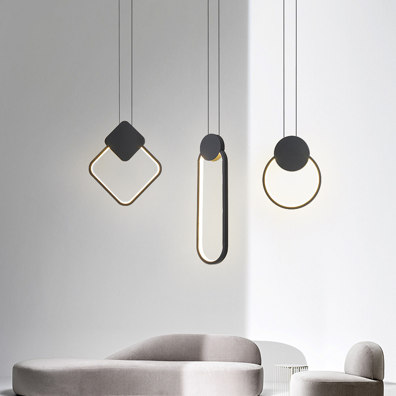 Modern LED square lights for bed