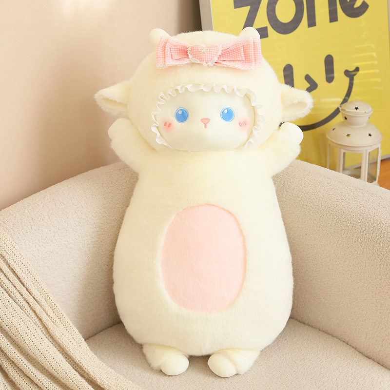 Mochila y Almohada de Oveja de Peluche de Franela para Niños image 8