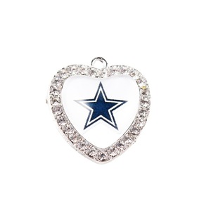 NFL32 team pendant Dallas Cowboys charms peach heart electric diamond necklace pendant rugby pendant
