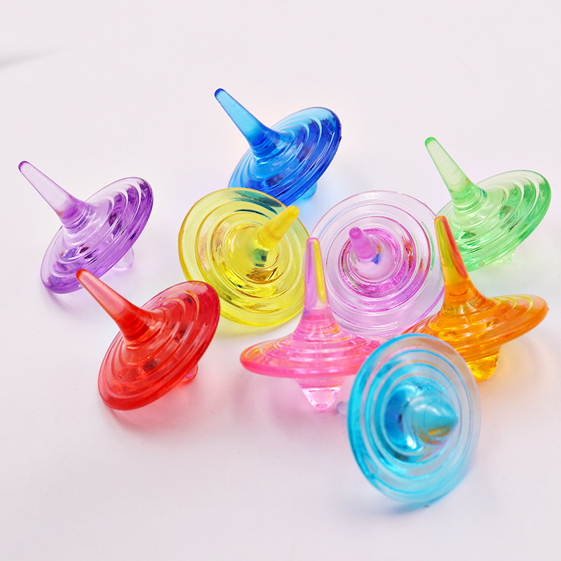 Children's plastic acrylic crystal transparent small gyro hands-on GEM toy boys and girls reward gift