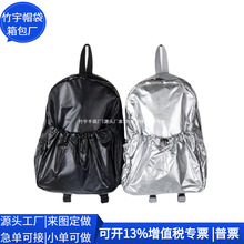 跨境RPET皮革电脑袋 旅行PPU背包 百搭RPET皮革运动包 定制工厂