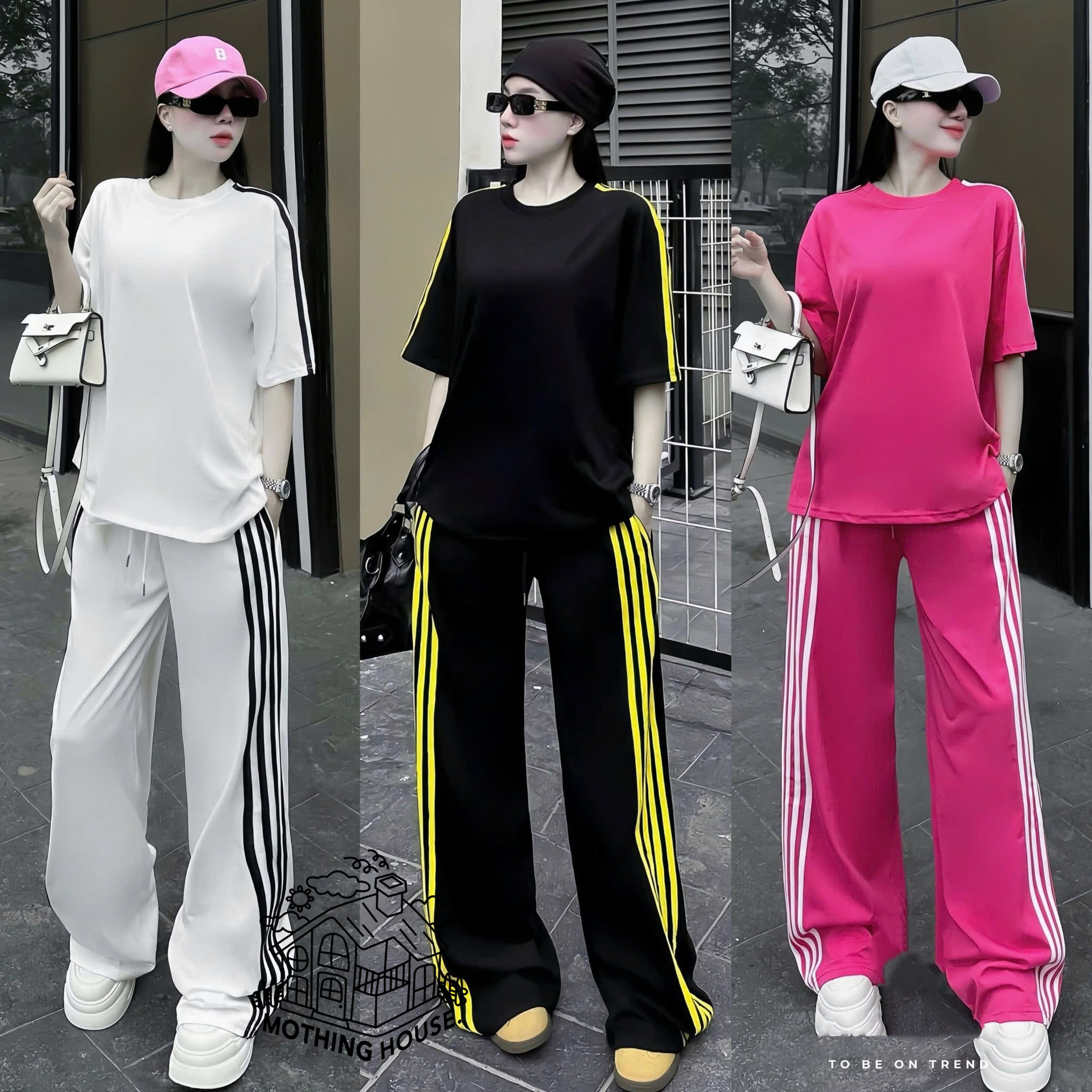 Street Sportswear Suit for Female Students in Summer, Loose and Fashionable Hong Kong Style Short-Sleeved Trousers, Casual Two-Piece Running Trend