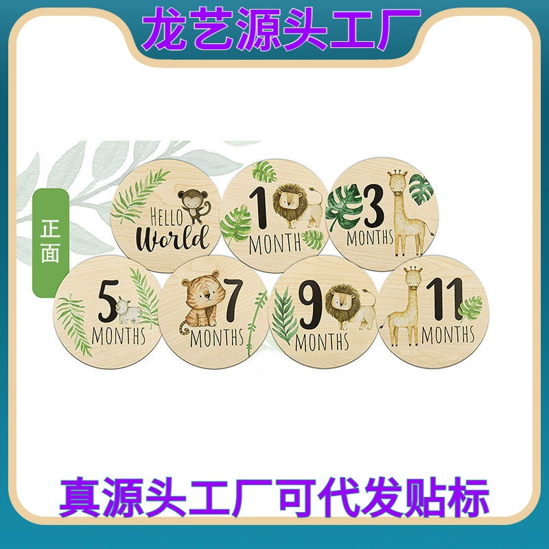 Деревянные памятные палочки для фотосессии малыша, оптом, для трансграничных продаж