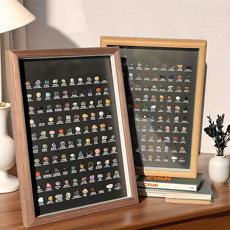 100 Kinds of Natural Mineral Specimens, Gemstone Ornaments, Raw Stones, Demagnetized Stones, Creative Photo Frames, Kidsren's Crystal Stone Table Settings