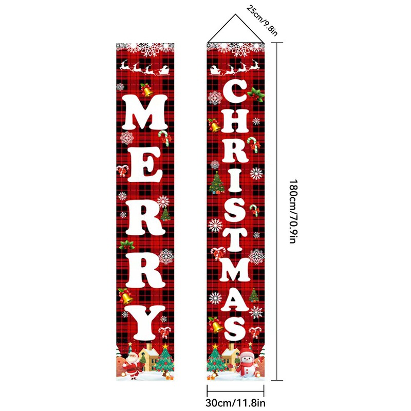 Amazonクロスボーダー新しいクリスマスカプレットドアカーテンお祭り雰囲気アレンジメントクリスマスフラッグ背景布バナー|undefined