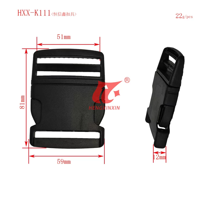 Bag accessory, polyoxymethylene, plastic safe backpack with clasp, direct factory sales