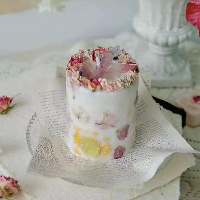 Flores secas transfronterizas, flores secas inmortales, cera de cera de soja, caja de regalo de cera de soja, adornos de armario, regalo de mano.