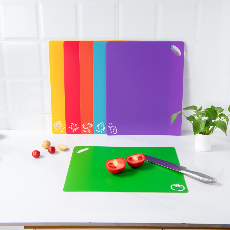 6-piece cutting board anti-skid cutting board bendable folding plastic classification cutting board PP thin cutting board long-term in stock