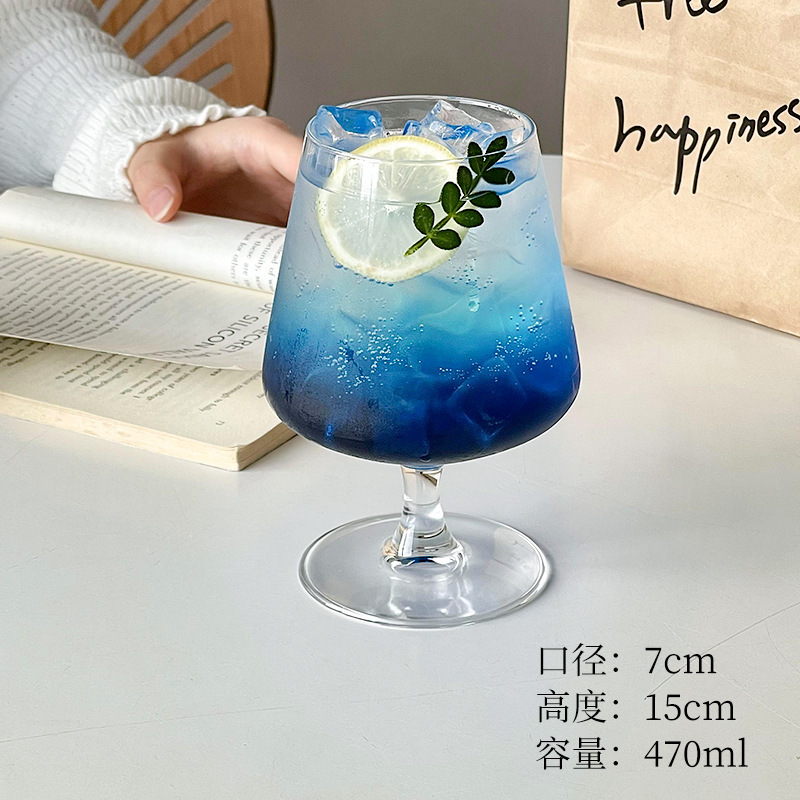 ins风矮脚玻璃杯鸡尾酒杯饮品杯苏打气泡水杯饮料调酒杯子高级感|undefined