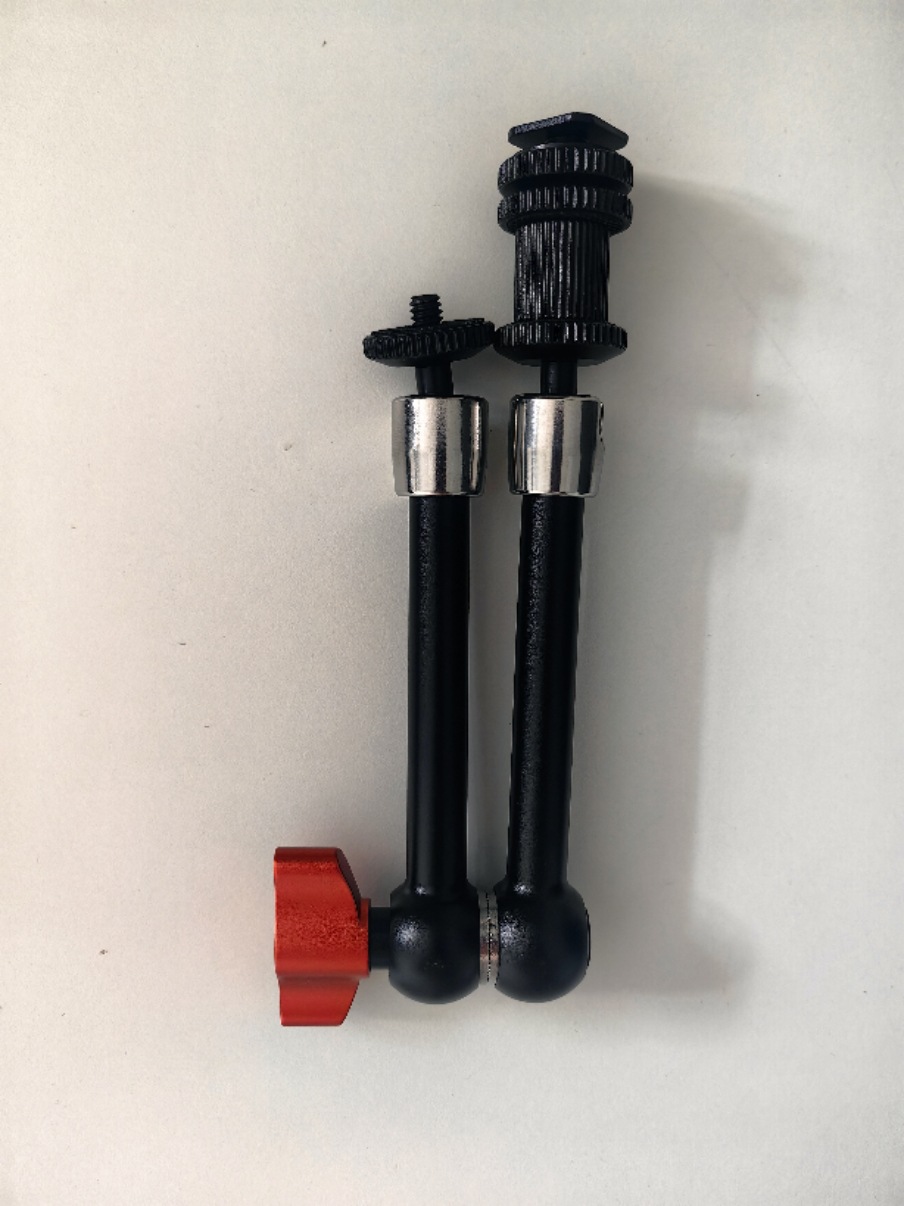 En stock zapato caliente cabeza de bola Monitor universal PTZ soporte voladizo 7 pulgadas de acero inoxidable mano extraña 11 pulgadas brazo mágico