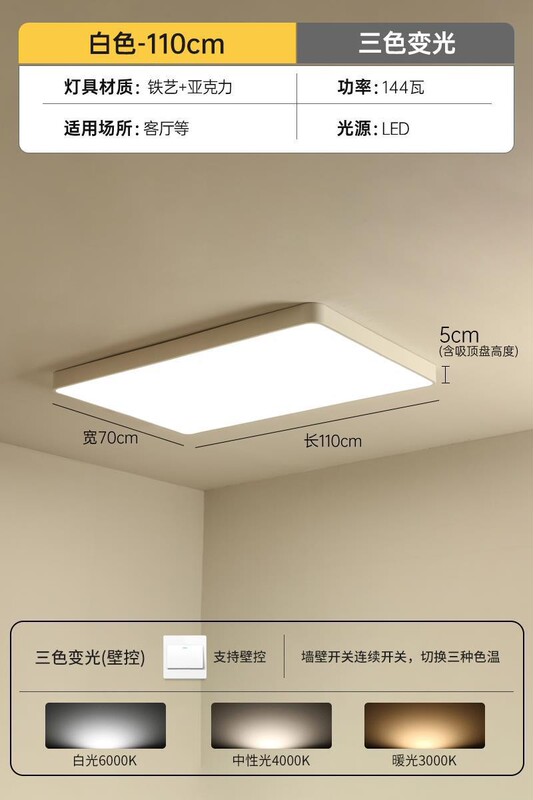 リビング照明器具現代シンプル全部屋セット広東中山家庭用大気全スペクトル超薄天井灯|undefined