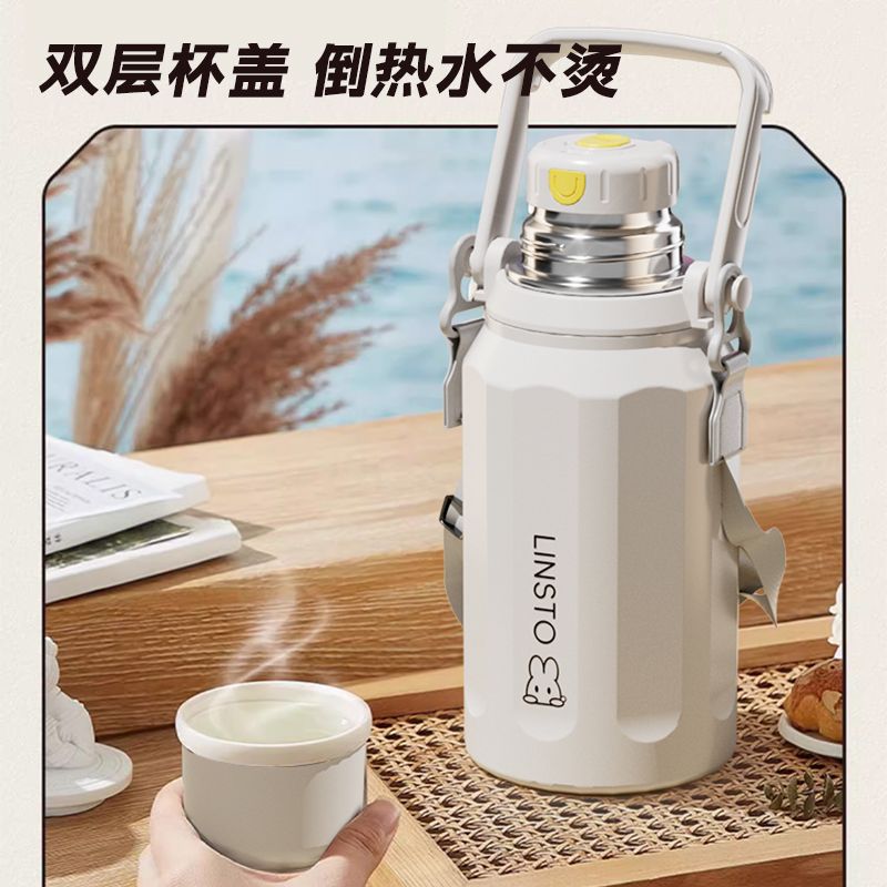 Taza de aislamiento de alta capacidad de montaña unidireccional de alto valor facial 304 hervidor de acero inoxidable al aire libre viaje en coche