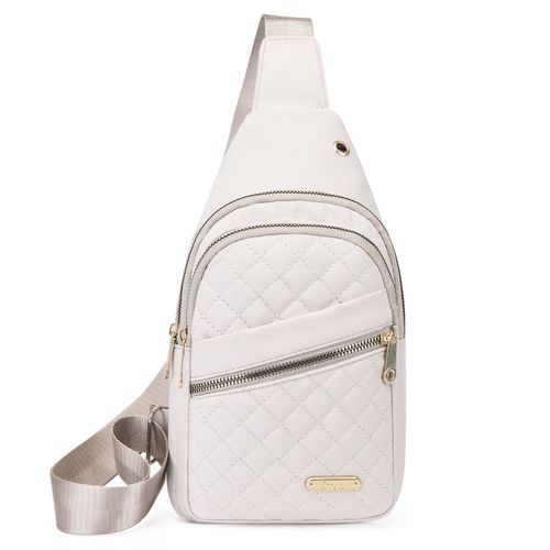 Korean Style Minimalist Women's Chest Bag, New Multi-layer Embroidered Thread Large Capacity Chest Backpack for Girls Outdoor Casual Crossbody Bag