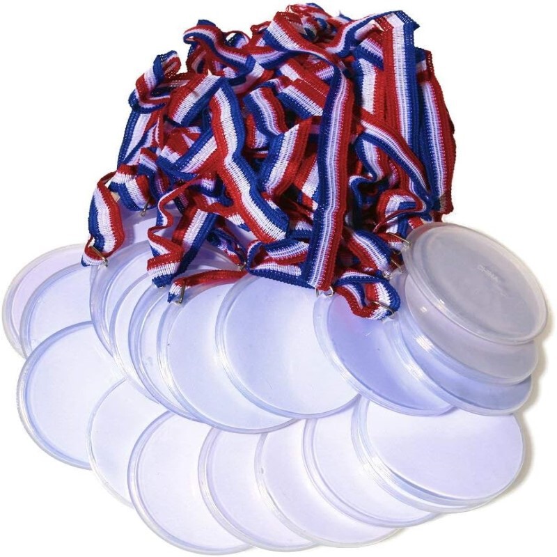 Amazon Color Plastic Medals DIY Children's Lanyard Medals Toy Company Games Festival Event Medals
