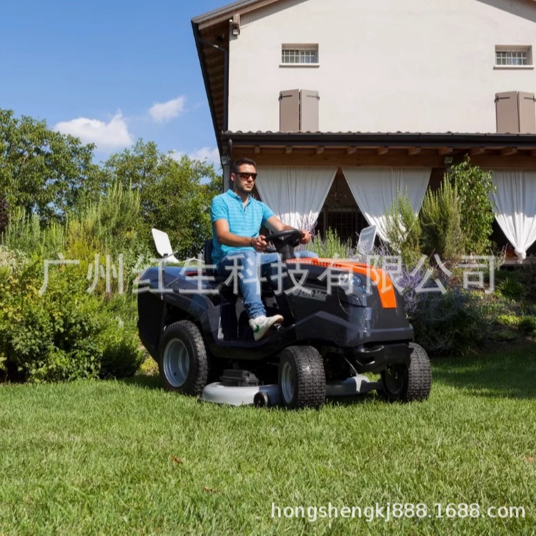 欧玛OM108L草坪车侧排式草坪割草机42英寸坐骑草坪车高尔夫剪草机