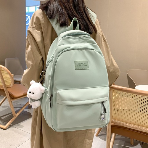Junior High School Student Large Capacity Simple Style Bag for Girls, Versatile Casual Dual Shoulder Bag for College Students, New Ins Style High School Backpack
