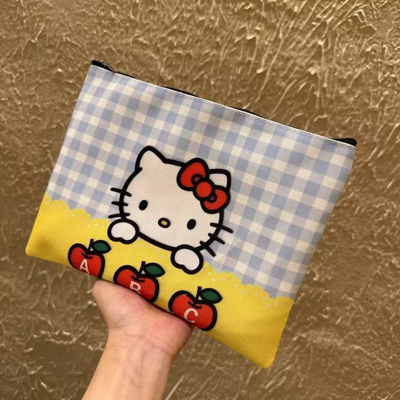 原创新款高颜值卡通HelloKitty猫女生可爱手拿包大容量精致化妆包|undefined