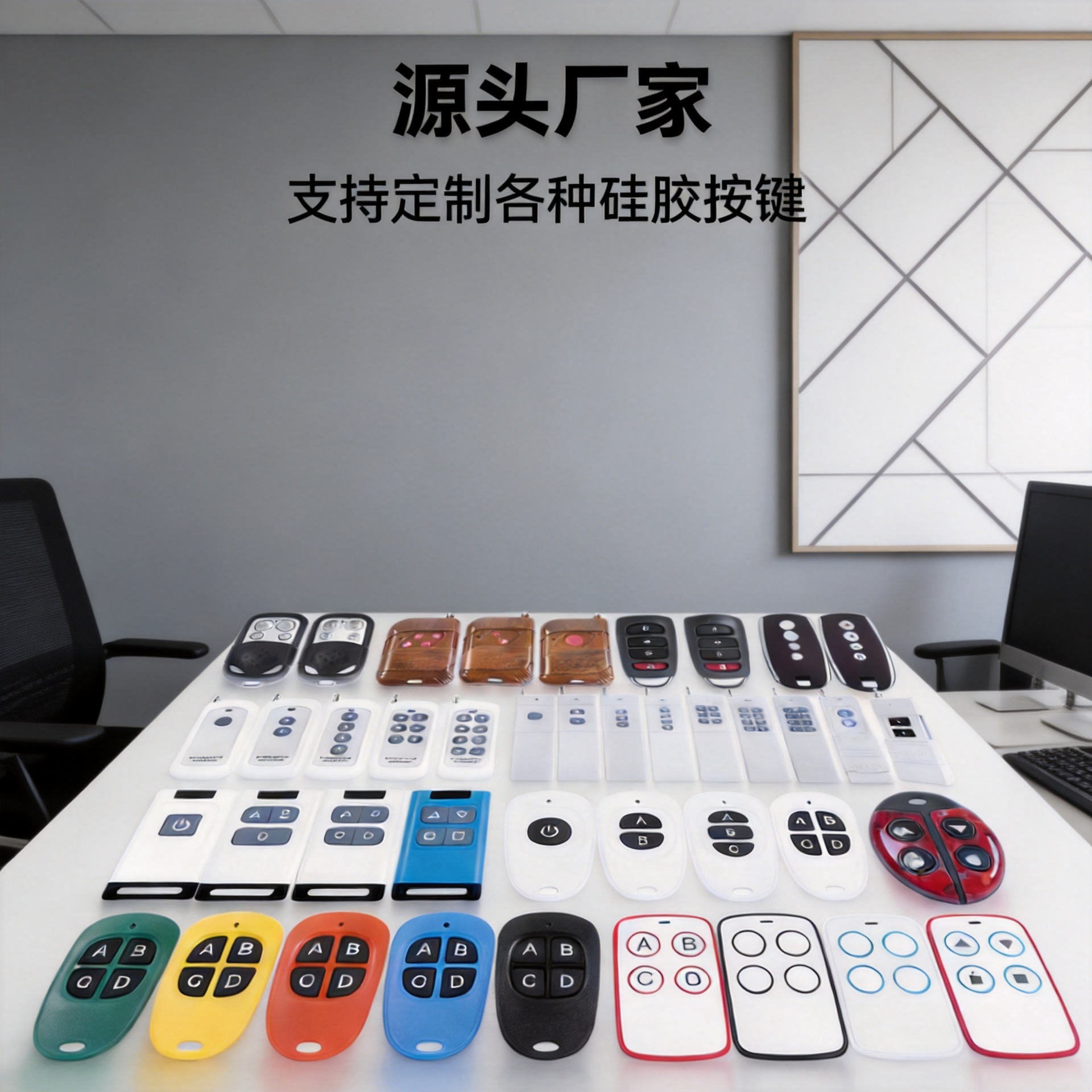 Copy Remote Control Key Silicone Buttons Silicone Cover 433315 Clone Wireless Remote Control Mold Customization