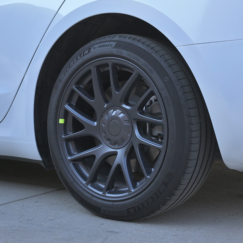 熙新版model 3テスラハブカバー保護カバーセンターカバー18インチスクリューキャップ保護改造に適しています。|undefined