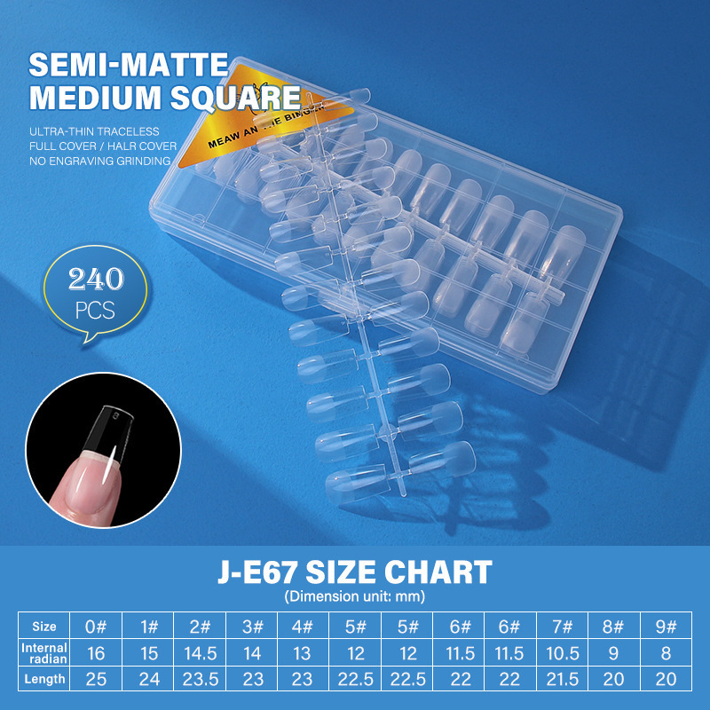 Europa y los Estados Unidos arco plano sin marcas sin grabación caja de molienda transparente esmerilado desmontable extensión de la mitad de la hoja de manicuras de doble uso