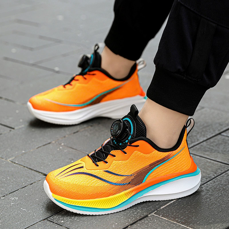 Детские легкие кроссовки, модные повседневные для весны и осени, для подростков, сетчатые, с поворотной застежкой, для школы, для мальчиков