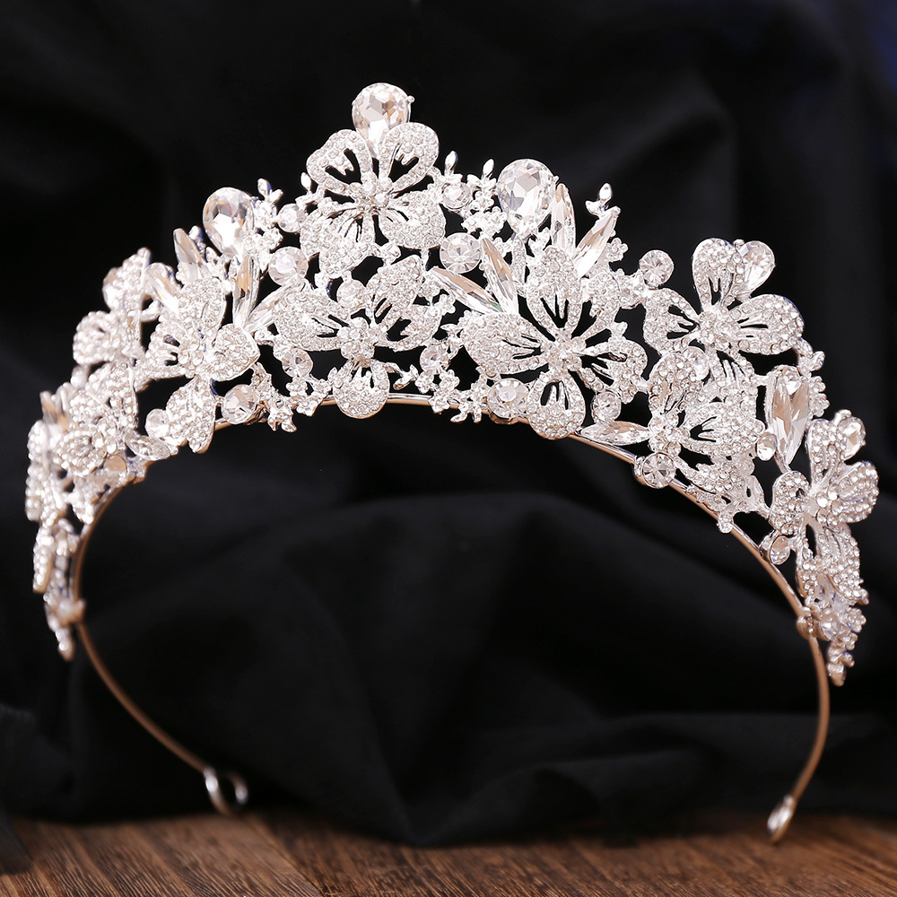 357g Weight Crown Hair Accessories Type 1 Piece Quantity Wedding, Birthday, Festival Occasion Alloy Material Leaves Pattern All Seasons Season Women's Gender Diamond Design Simple Style, Shiny Style Simple Style Shiny Women's Leaves Alloy Diamond Crown 22