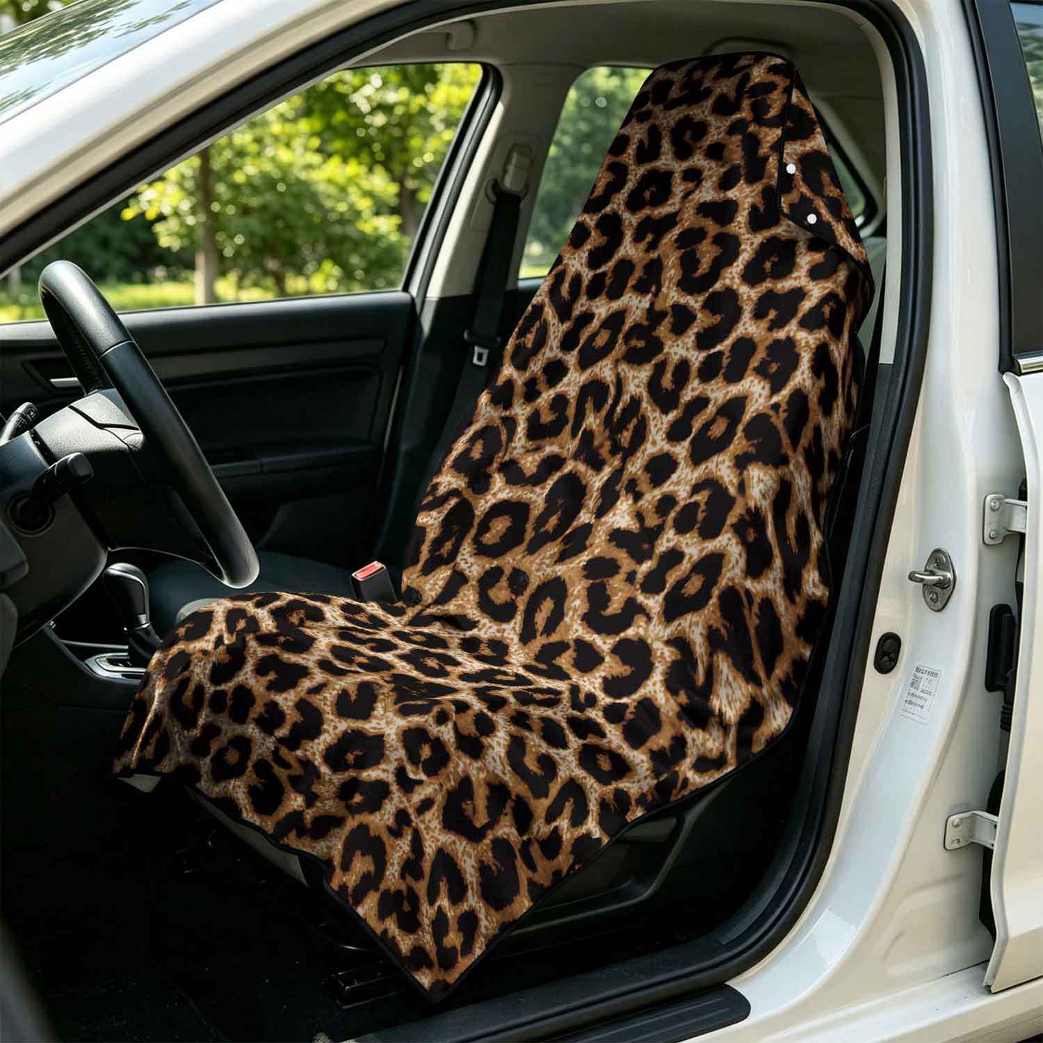 Printed bath towel and car seat cover 2-in-1, ultra-fine fiber outdoor beach and car dual-use universal seat cushion