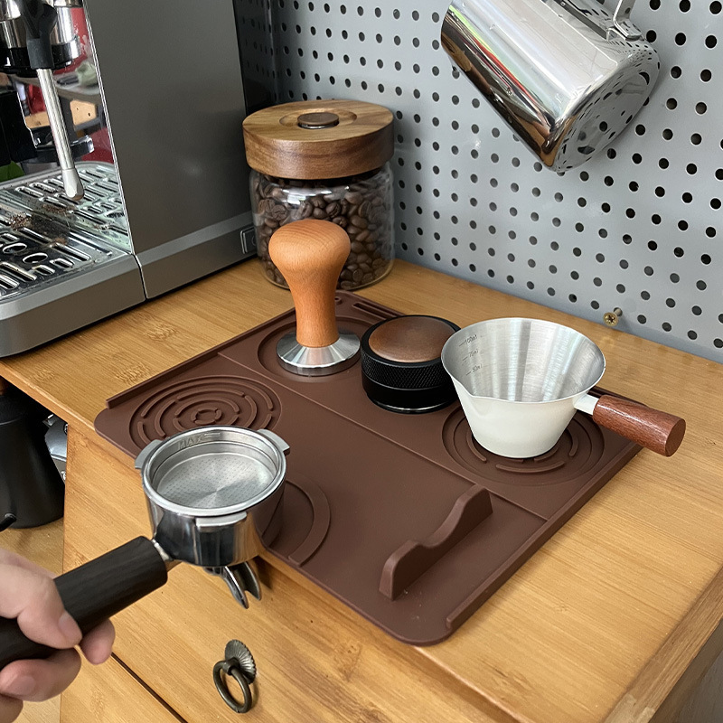 Coffee Presser Foundation Seat suit Silicone Presser Mat Non-Slip Presser Seat Handle Pad Corner Pad Powder Hammer Pad