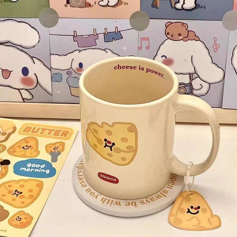 かわいいクリームチーズセラミックマグカップの親友ミルクマグカップ350ml 1個|undefined