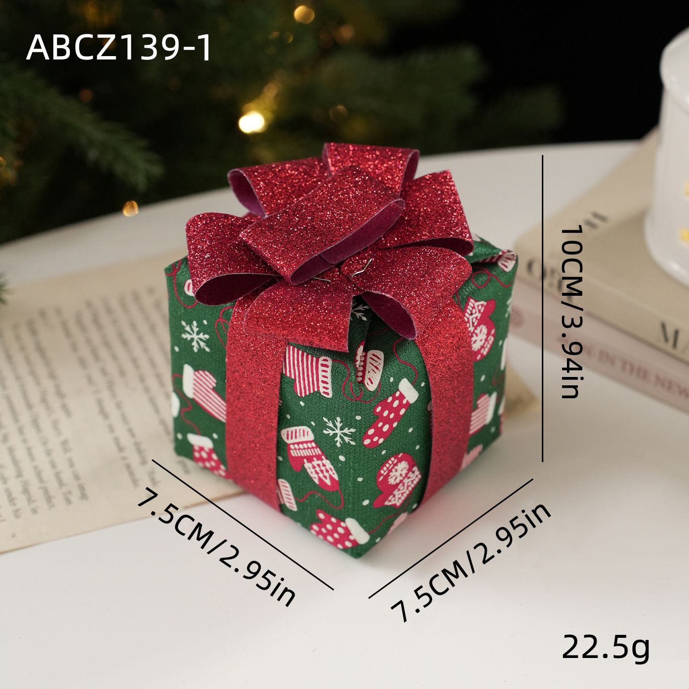 Caja de regalo verde pequeña modelo A