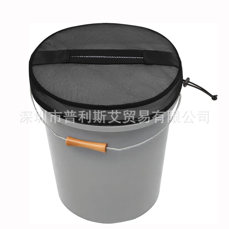 5加仑钓鱼桶盖诱饵桶盖船垃圾桶盖带网眼开口钓鱼和划船配件