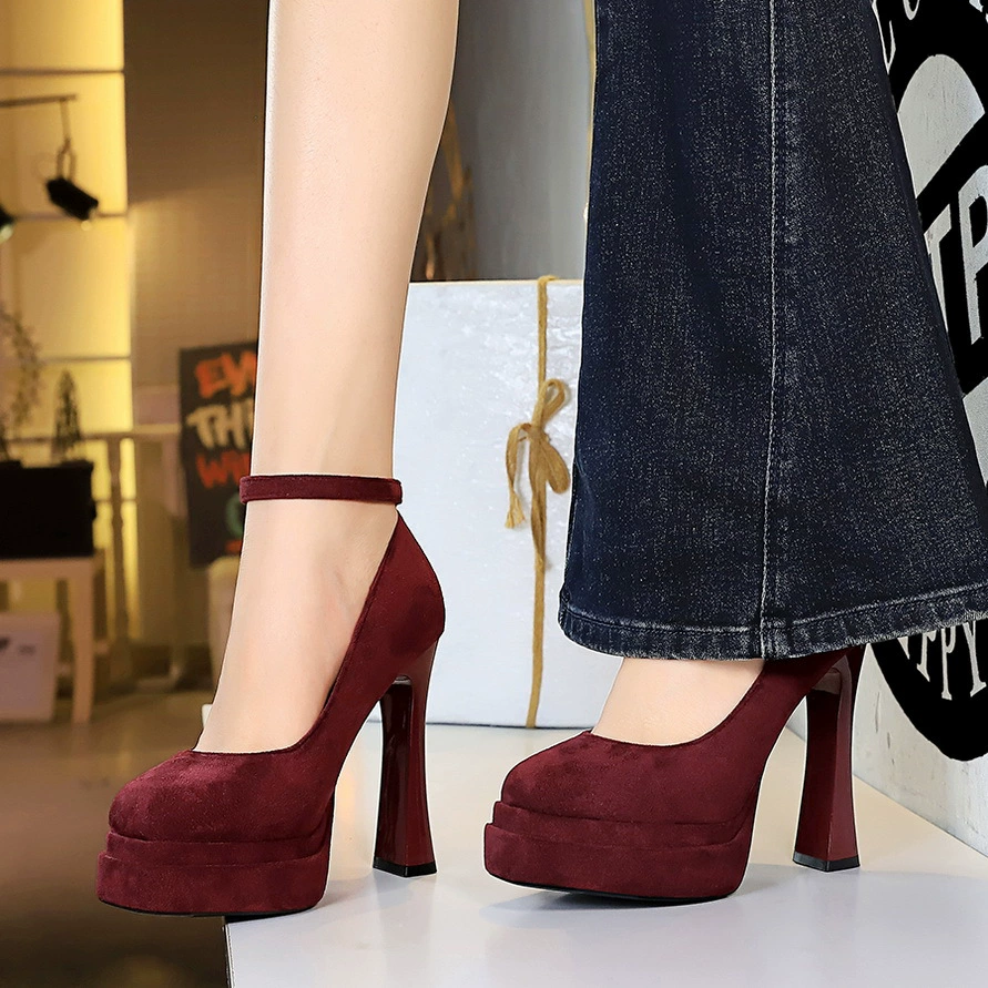 8322 европейские и американские легкие туфли с круглой головкой супер высокие каблуки