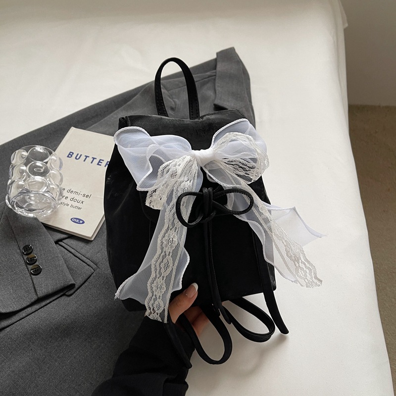 Gran capacidad coreana encantadora mochila de moda de ballet para mujeres 2024 nuevo bolso de cubo de arco de verano