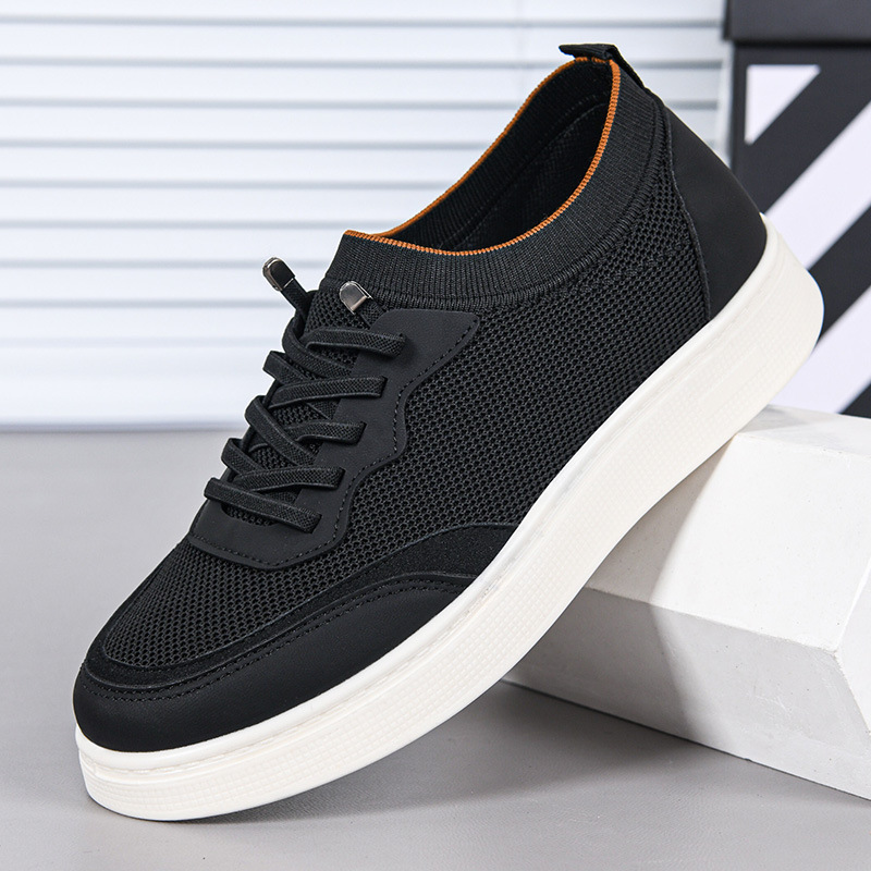 New Style Mesh Fly-Knit Patchwork Sports Shoes, Men's High-End Spring Lightweight Breathable Casual Shoes, Comfortable and Versatile New Style Mesh Fly-Knit Patchwork Sports Shoes, Men's High-End Spring Lightweight Breathable Casual Shoes, Comfortable and Versatile