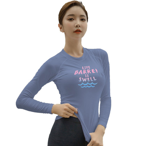 Korean diving suit, conservative women's slimming one-piece diving suit, snorkeling suit, long-sleeved sun protection quick-drying surfing suit, jellyfish suit