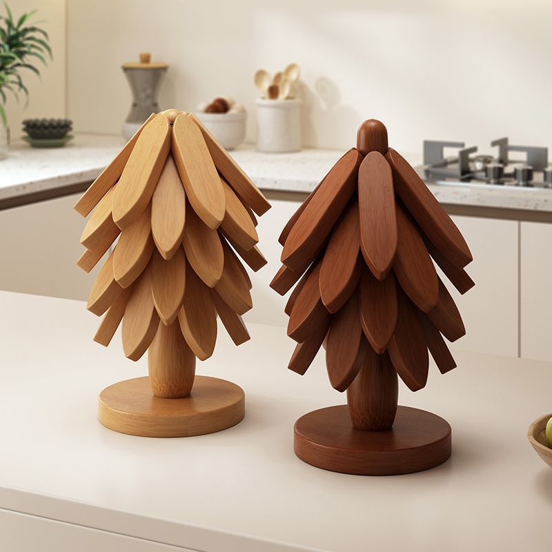 Nuevo árbol de Navidad, un árbol de mesa, almohadilla de aislamiento térmico, mesa de comedor creativa, almohadilla de aislamiento térmico a prueba de quemaduras, taza, cocina, cocina, cocina