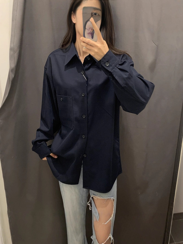 日系男装女装25新款秋冬斜纹宽松衬衫长袖休闲衬衣483132 480654|undefined