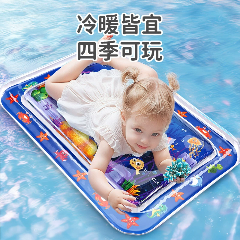 Круглая надувная водная подушка для младенца, надувная подушка для младенца, музыкальная водная подушка, плавательная подушка для младенца, наклонная подушка