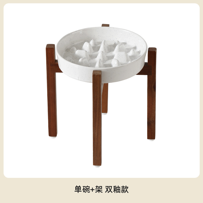 Cerámica para gatos y perros, tazón de comida lenta, tazón de perros, protector de columna cervical, tazón de agua para mascotas, tazón de arroz para perros, platos transfronterizos